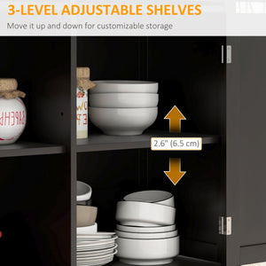 Kitchen Island with Drop Leaf, Rolling Kitchen Cart with 2 Drawers, Adjustable Shelves and Wood Countertop – view 5