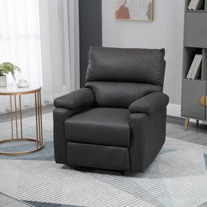 Recliner Chair, Manual Reclining Chair with Footrest, Padded Seat for Living Room, Bedroom, Study, Dark Grey – view 7
