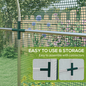 Galvanized Steel Crop Cage, Plant Protection Tent with Zippered Door, 4' x 4', Black – view 25