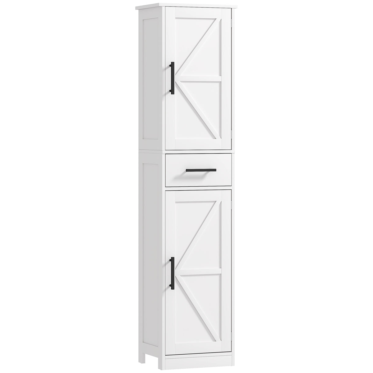 67" Tall Bathroom Cabinet, Narrow Bathroom Storage Cabinet with Drawer, Barn Doors and Adjustable Shelves – view 15