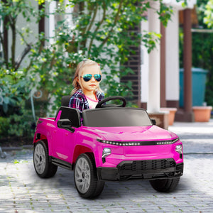 Qaba 12V CHEVROLET SILVERADO EV RST Licensed Kids Car w/ Remote, Spring Suspension, Soft Start, Training Wheels