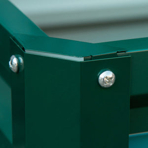 2' x 2' x 1' 2-Pieces Raised Garden Bed with Galvanised Steel Frame for Vegetables, Flowers, Herbs, Green – view 12