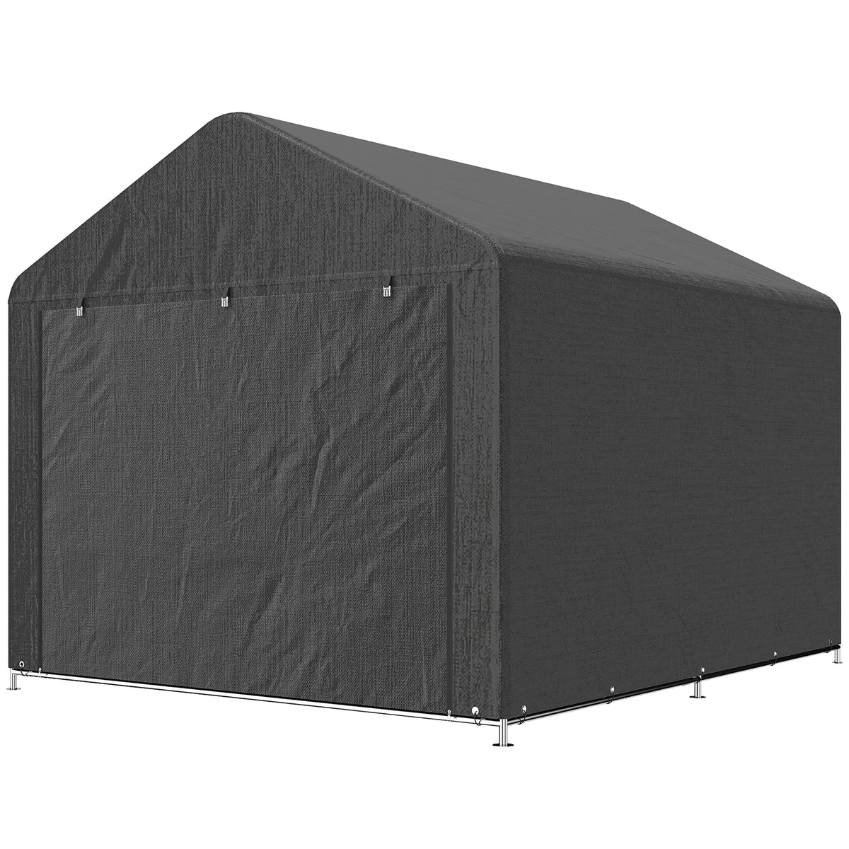 6.6' x 7.8' Portable Shed, Waterproof Bike Tent with Roll-up Zipper Door and Reinforced Galvanised Steel – view 8