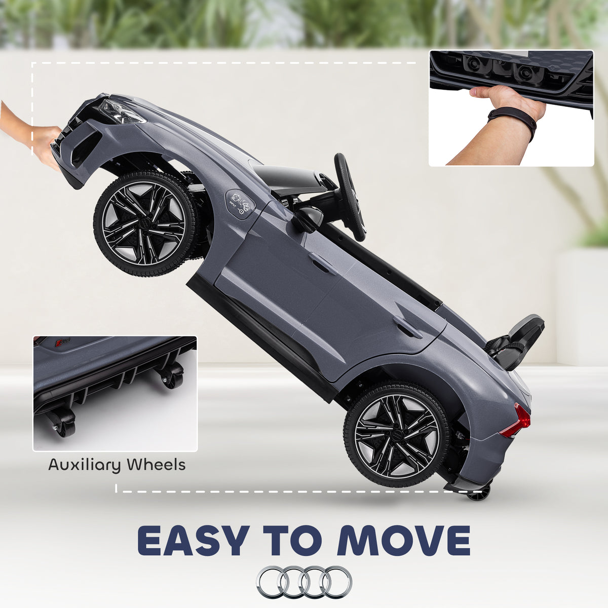 Ride-On Toy On Car with Remote Control, 12V 3.1 MPH Electric Ride for Kids w/ Suspension System – view 22
