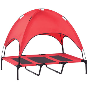 Elevated Dog Bed with Canopy, Portable Raised Dog Cot for XL Sized Dogs, Indoor & Outdoor, 48" x 36" x 43" – view 2