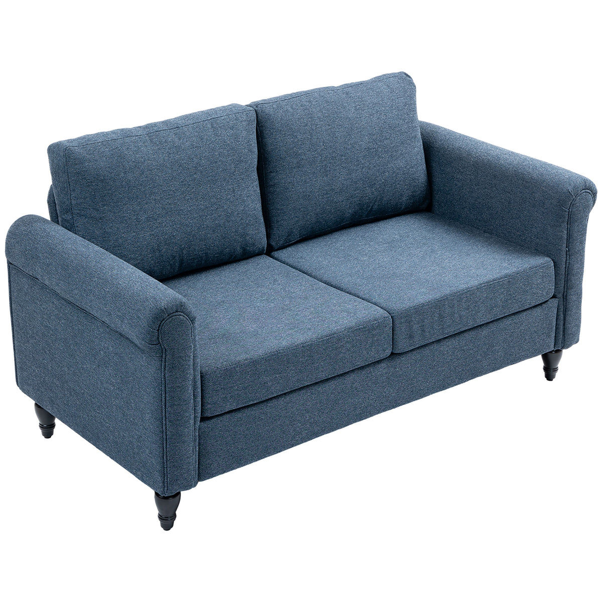 Vintage Loveseat, Upholstered Love Seat Furniture, Chenille-feel Fabric 2 Seater Sofa Couch with Rolled – view 8