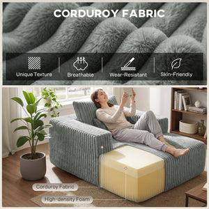 Sofa Bed, Sleeper Chair Bed with Pillow, Single, Grey