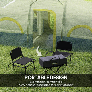 4 Person Camping Tent, 3 Room Cabin Tent, 3000mm Waterproof and UPF30+ with Sewn in Groundsheet and Carry – view 6