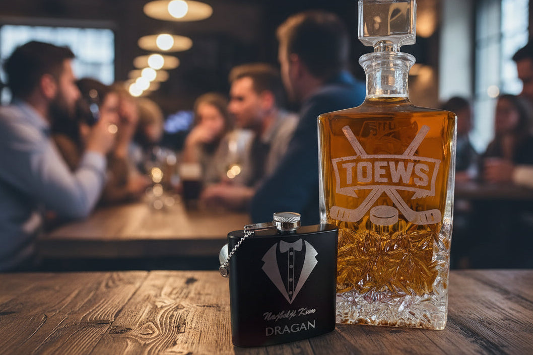 Rectangle Whiskey Decanter Set - Creations by Alfie