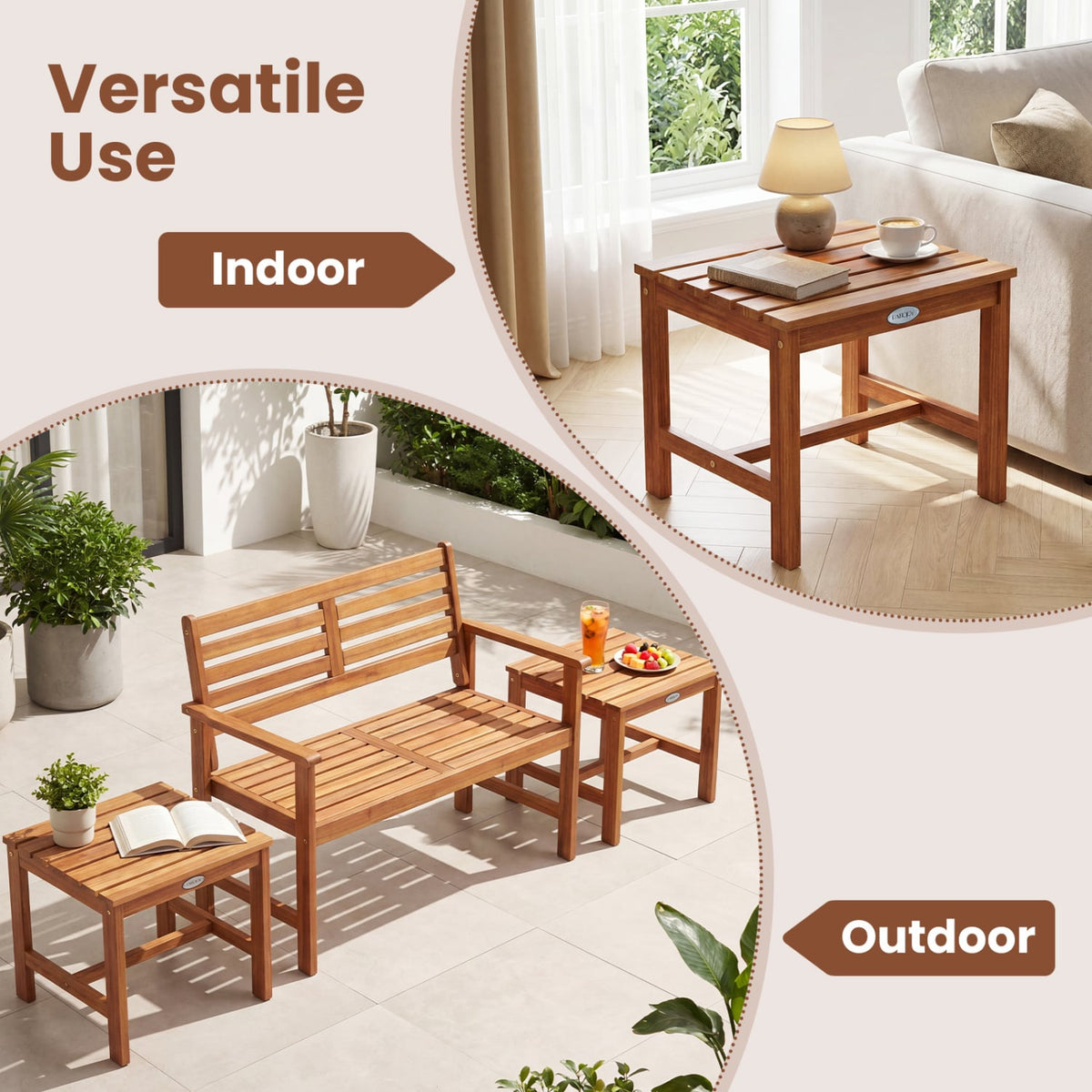 Adirondack Chair Set of 2 with Side Table for Deck Garden and Porch view 8