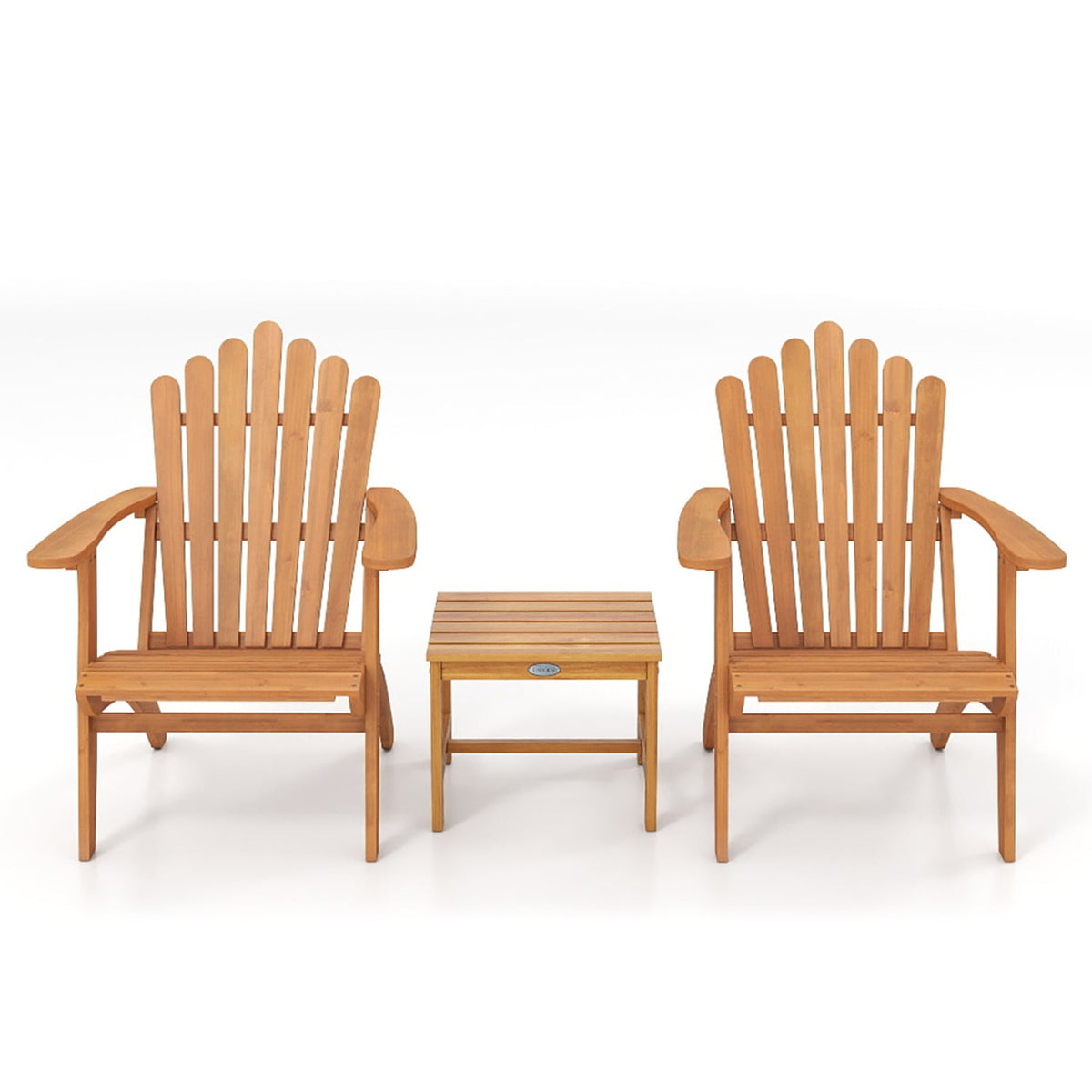 Adirondack Chair Set of 2 with Side Table for Deck Garden and Porch view 3