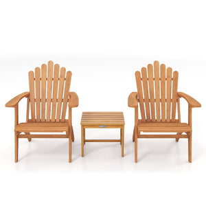 Adirondack Chair Set of 2 with Side Table for Deck Garden and Porch view 3