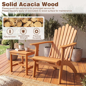 Adirondack Chair Set of 2 with Side Table for Deck Garden and Porch view 9