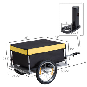Bicycle Bike Cargo Trailer Garden Utility Cart Carrier Tool Yellow