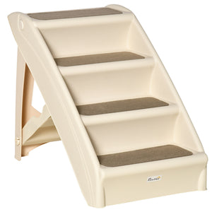 4-Level Portable Dog Stairs, Foldable Dog Steps for Small Dogs, Lightweight Cat Steps