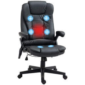 Executive Massage Chairs Heated High Back Reclining Office Chair Swivel Leather Adjustable Vibrating