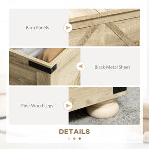 Farmhouse Coffee Table, Square Center Table with Flip-top Lids, Hidden Storage Compartment and Wooden Legs – view 5