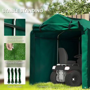 Outdoor Storage Shed, UV Resistant Bike Tent with Roll-up Zipper Door, Portable Shed for Bike, Motorcycle – view 18