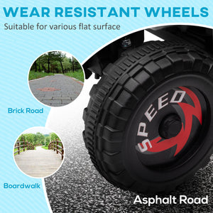 Aosom 6V Quad Kids Electric Car with Wear-resistant Wheels, for Boys and Girls Aged 18-36 Months