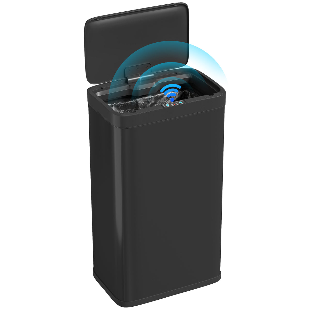 12 Gallon (45 L) Sensor Can, Automatic Garbage Can with Soft-Close Lid, Fingerprint-Proof Stainless Steel