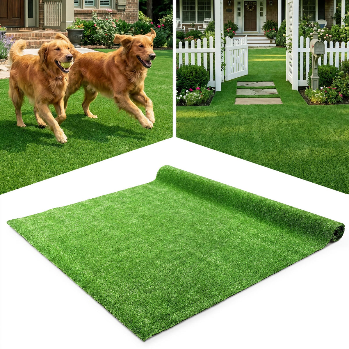 Artificial Turf Rug with Low 0.3 inch Pile Height-M view 3