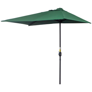 8ft Half Umbrella Outdoor Balcony Parasol Patio Garden Outdoor Window Sun Shade w/ 5 Ribs Beige – view 15