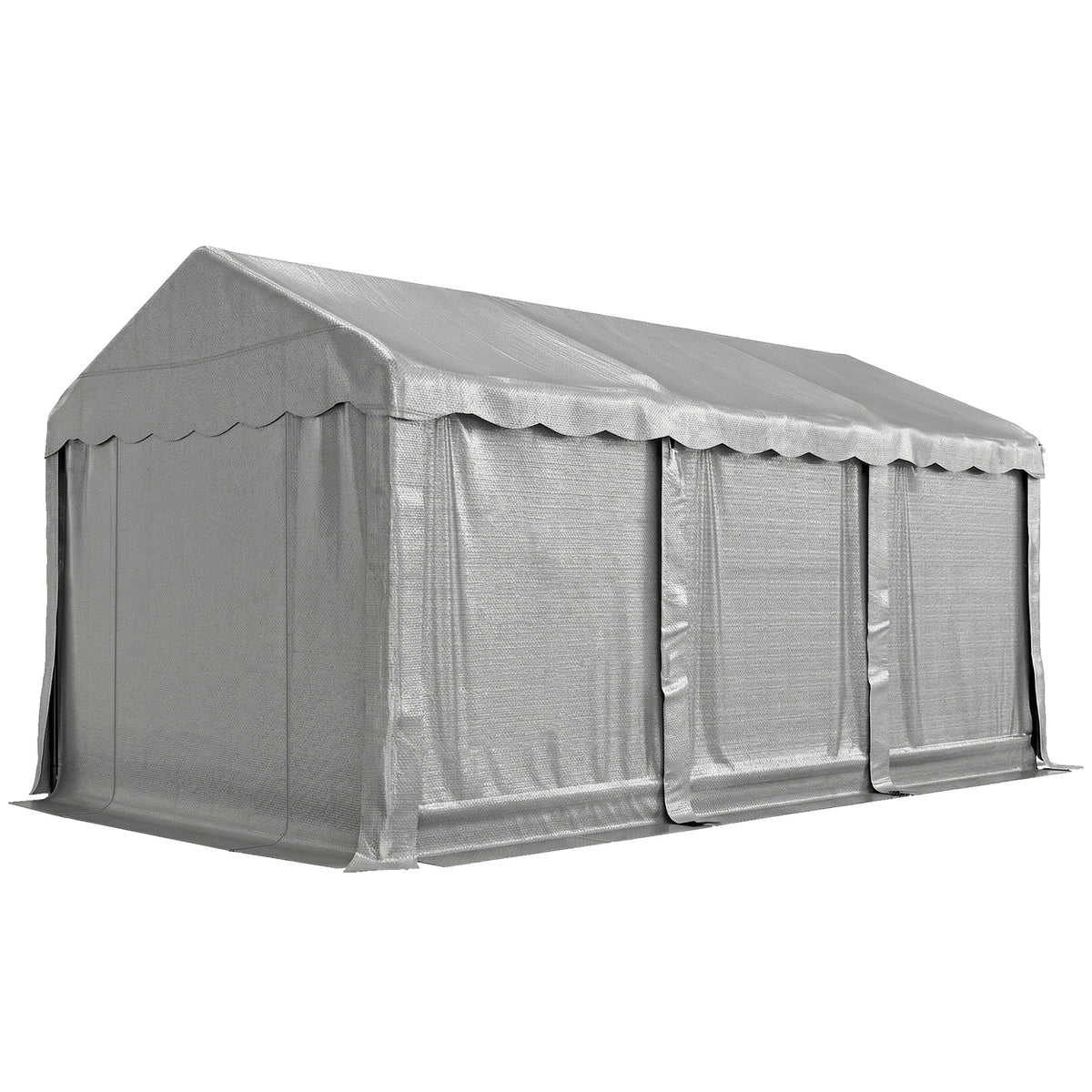 20' x 10' Portable Shed, Outdoor Storage Shed Tent with Roll-up Zipper Door and Removable Sidewalls