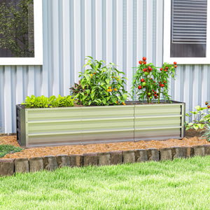 6' x 1.5' x 1.3' Galvanized Raised Garden Bed, Elevated Large Metal Planter Box w/ Install Gloves for – view 35