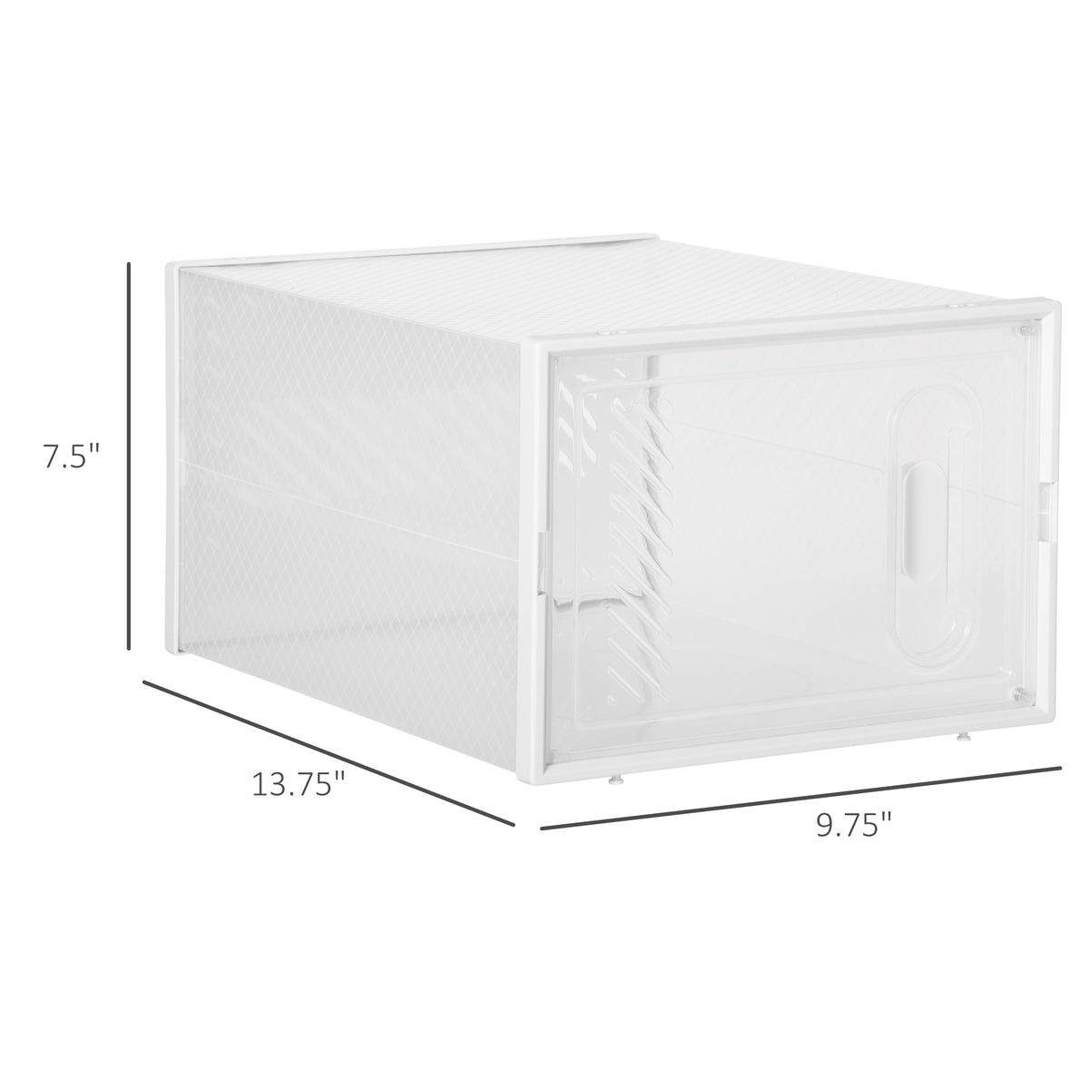 18 Pack Shoe Storage Boxes, Space-saving Shoe Organizers, Clear Plastic Stackable Holders Containers with Front Opening