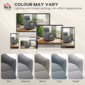 Power Recliner Chair, Chenille Upholstered Recliner Chair with USB Ports, Footrest, Dark Grey – view 6