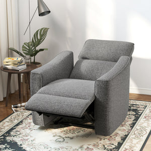 Power Recliner Chair, Chenille Upholstered Recliner Chair with USB Ports, Footrest, Dark Grey – view 7
