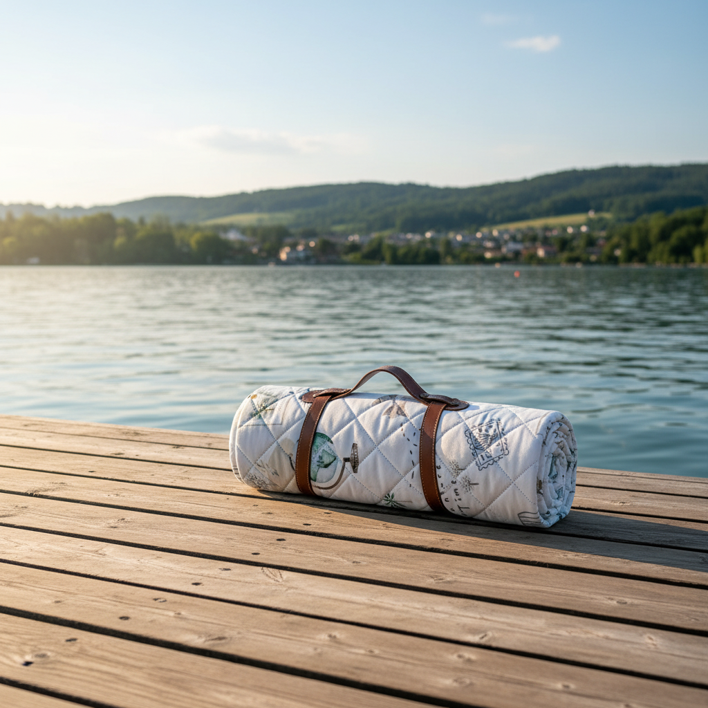 Création Jade Travel Print Beach & Play Blanket - Quilted, 150 x 200 cm