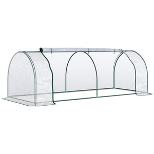8' x 3' x 2.6' Mini Greenhouse Portable Hot House for Plants with Zippered Doors for Outdoor, Indoor
