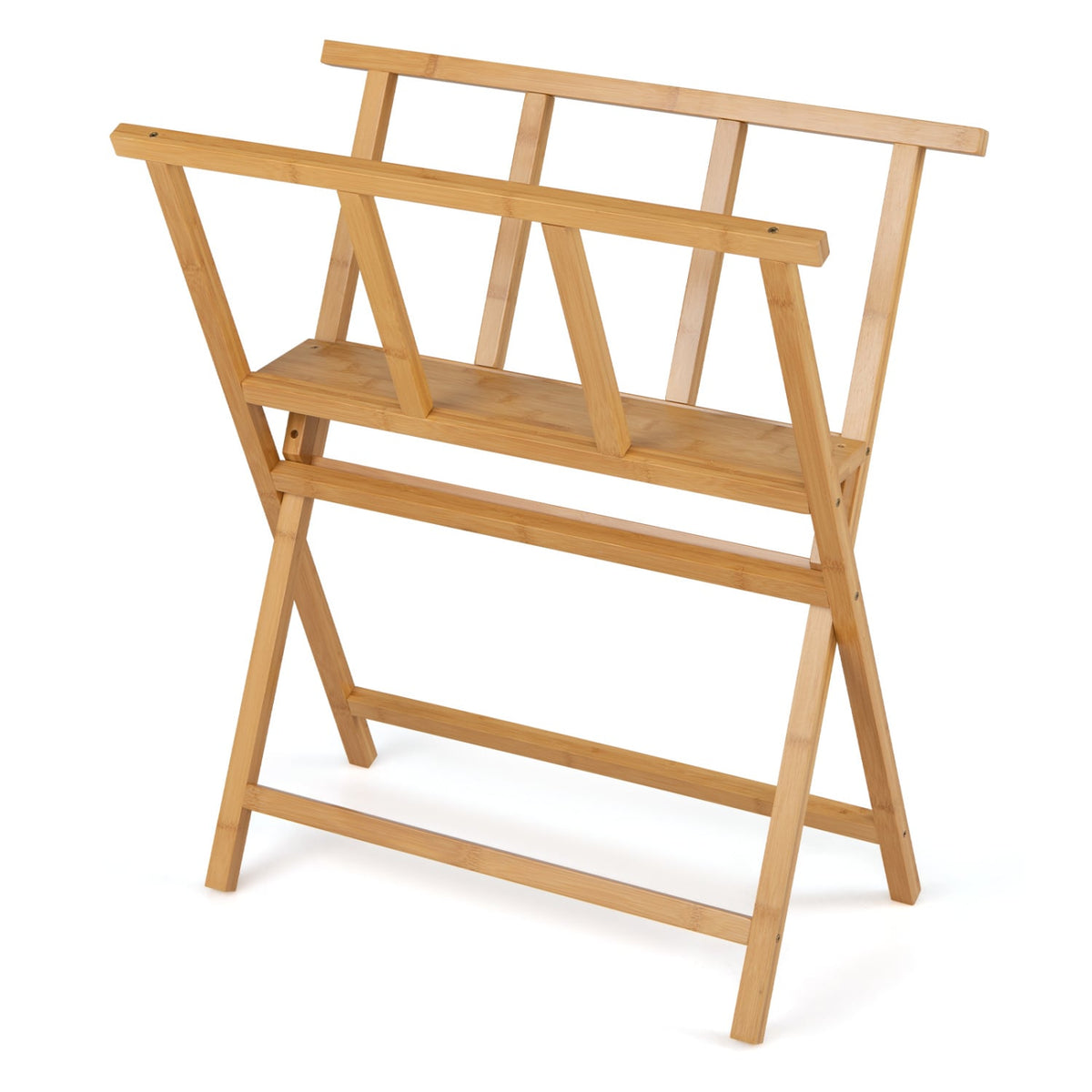 Bamboo Art Print Rack for Canvas Storage and Display-Natrual view 3