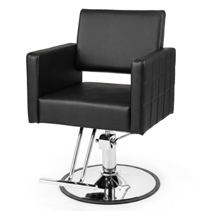 Barber Salon Chair Beauty Styling Chair with Hydraulic Pump and Adjustable Height 360°Swivel Spa Chair-Black