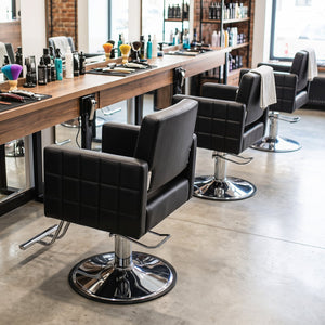 Barber Salon Chair Beauty Styling Chair with Hydraulic Pump and Adjustable Height 360°Swivel Spa Chair-Black view 9