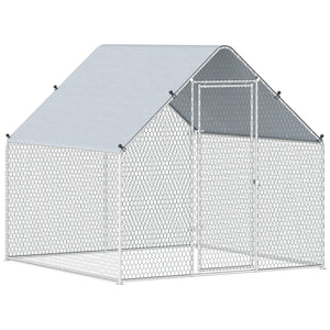 9.8' x 19.7' x 6.6' Chicken Coop Cage, Outdoor Hen House w/Cover & Lockable Door