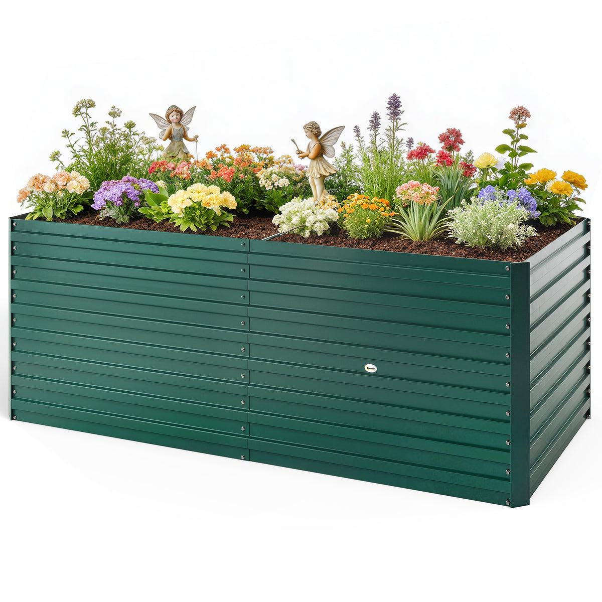 5' x 3' x 2' Raised Garden Bed, Galvanized Planter Box for Growing Flowers, Herbs and Vegetables, Black – view 22