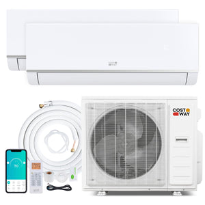 Blast Pro 38000 BTU 2 Zone 20 SEER2 Mini Split AC with Heat Pump-12K + 24K