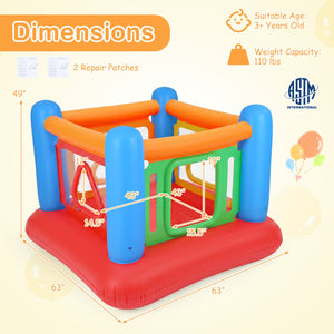 Blow Up Jumping House for Kids with Transparent Side Walls-Blue view 5