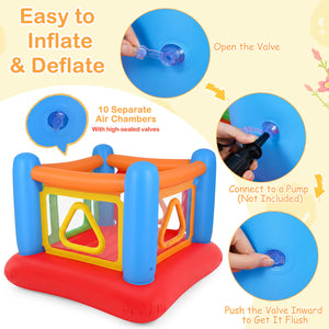 Blow Up Jumping House for Kids with Transparent Side Walls-Blue view 8