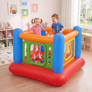 Blow Up Jumping House for Kids with Transparent Side Walls-Blue view 9