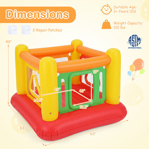 Blow Up Jumping House for Kids with Transparent Side Walls-Red view 5