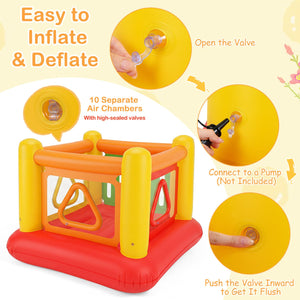 Blow Up Jumping House for Kids with Transparent Side Walls-Red view 8