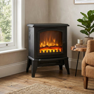 Electric Fireplace Heater, Freestanding Fireplace Stove with Realistic Flame Effect – view 7
