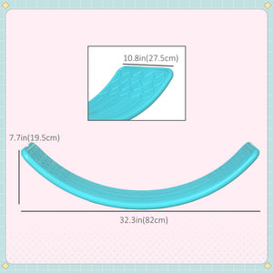 Qaba 32.3" Balance Board, Wobble Board Kids Curvy Rocker Board, Ended Preschool Learning Montessori Waldorf Toy, Ages for 3-6 Years Old