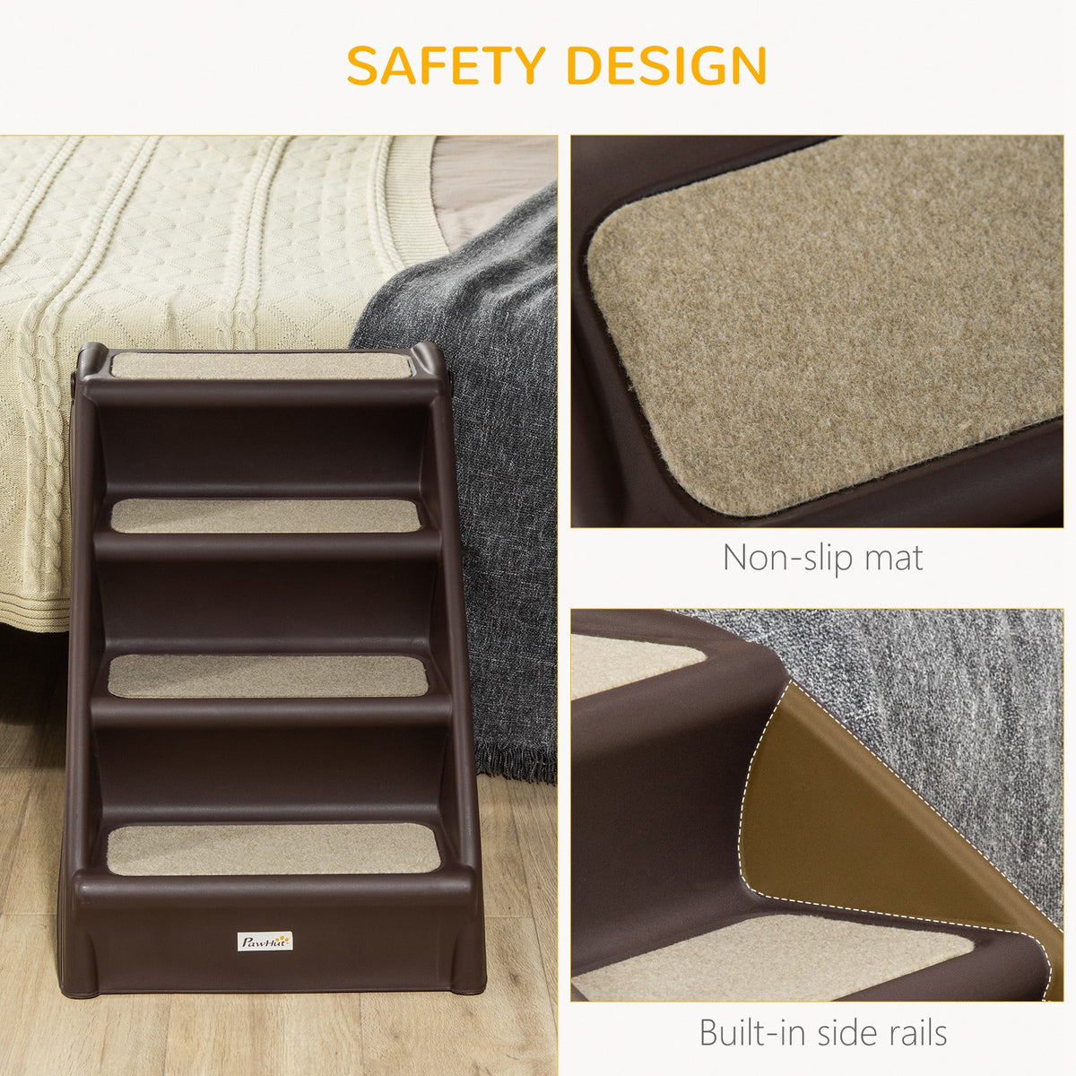 4-Level Portable Dog Stairs, Foldable Dog Steps for Small Dogs, Lightweight Cat Steps – view 11