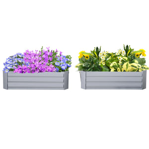 39" x 39" x 12" Set of 2 Raised Garden Bed, Elevated Planter Box with Galvanized Steel Frame for Growing – view 8