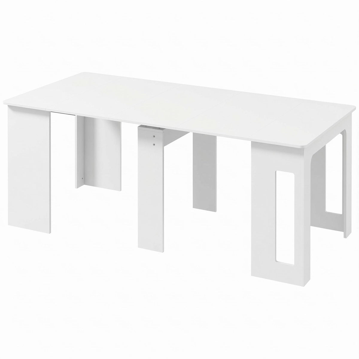 Extendable Dining Table, Expandable Kitchen Table for Small Spaces, Seats up to 6 People, Dark Brown