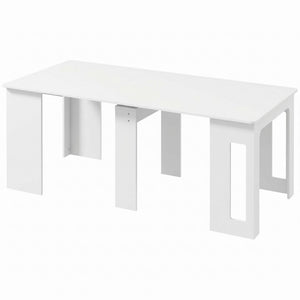 Extendable Dining Table, Expandable Kitchen Table for Small Spaces, Seats up to 6 People, Dark Brown